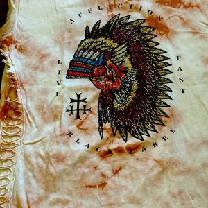 AFFLICTION Tie-dyed , black label, size XL, great condition